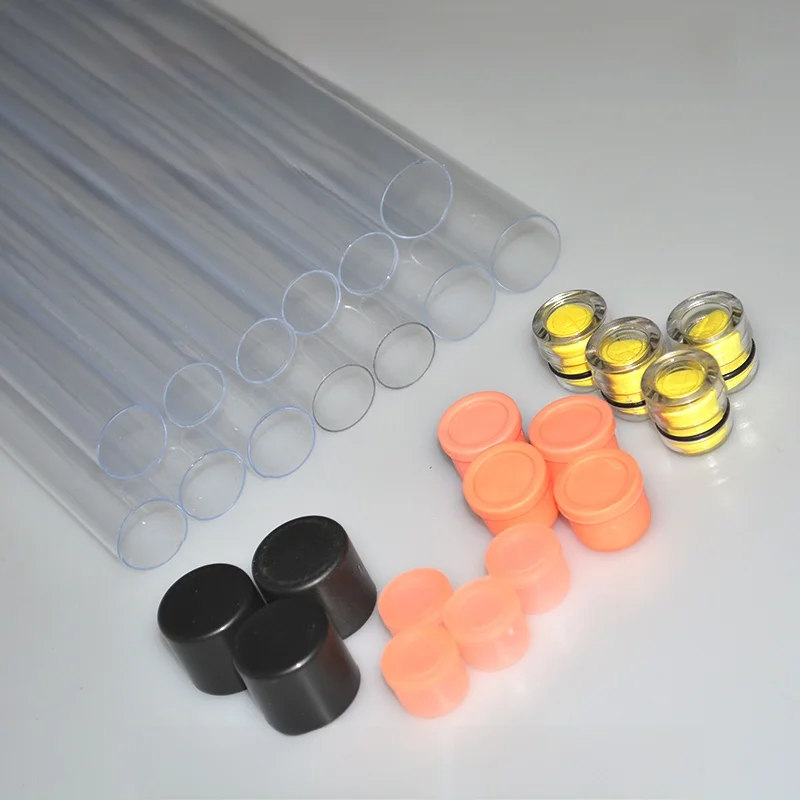 Transparent Plastic Fishing Bobber Packaging Tube Printable Fishing Gear PVC Pipe Float Marker Tube Outdoor Camping Travel Su...
