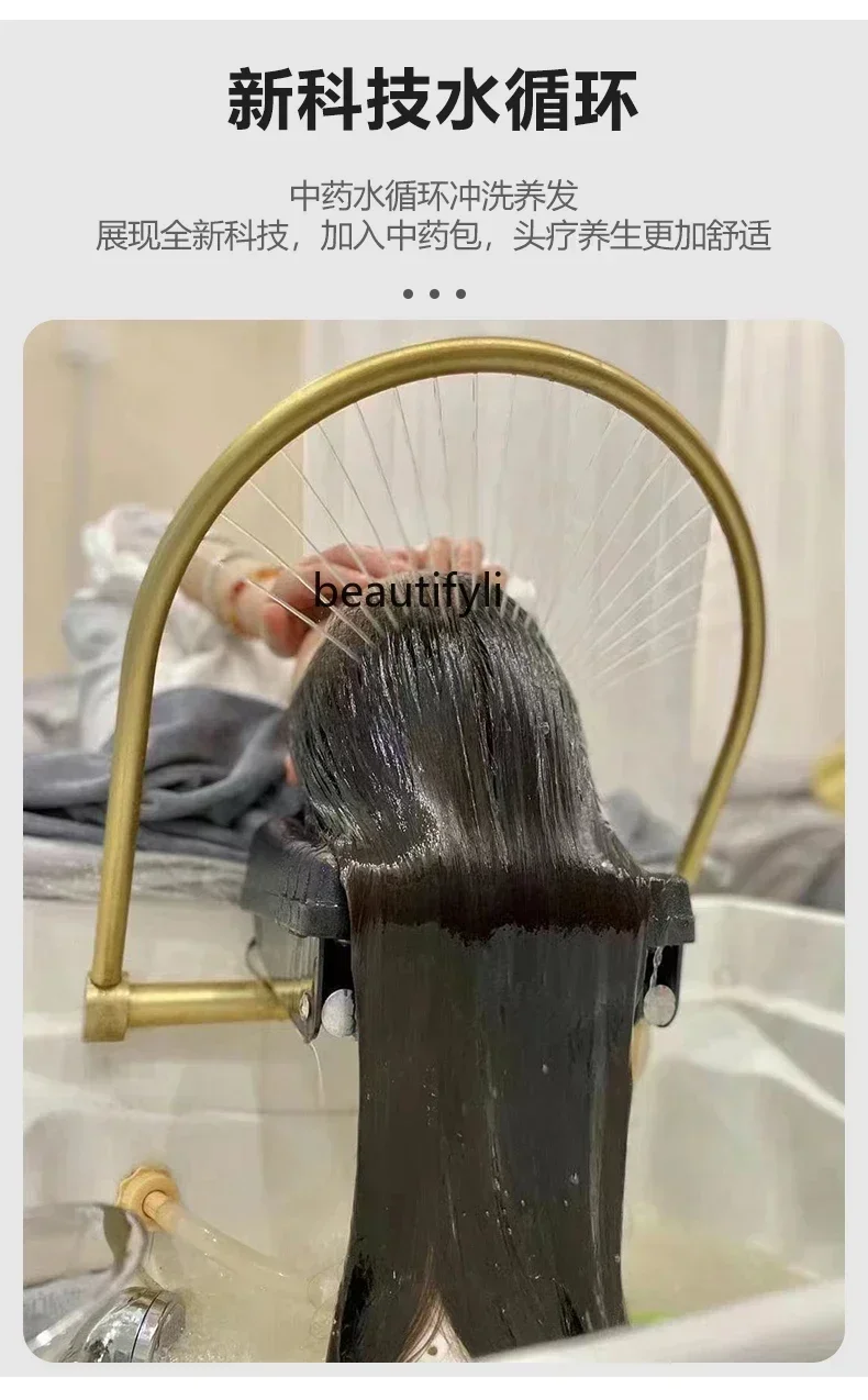 Circulação livre de água Fumigação Massagem Sofá, Head Therapy Shampoo Cadeira, Fisioterapia Cama, Armazenamento de água, Barbearia