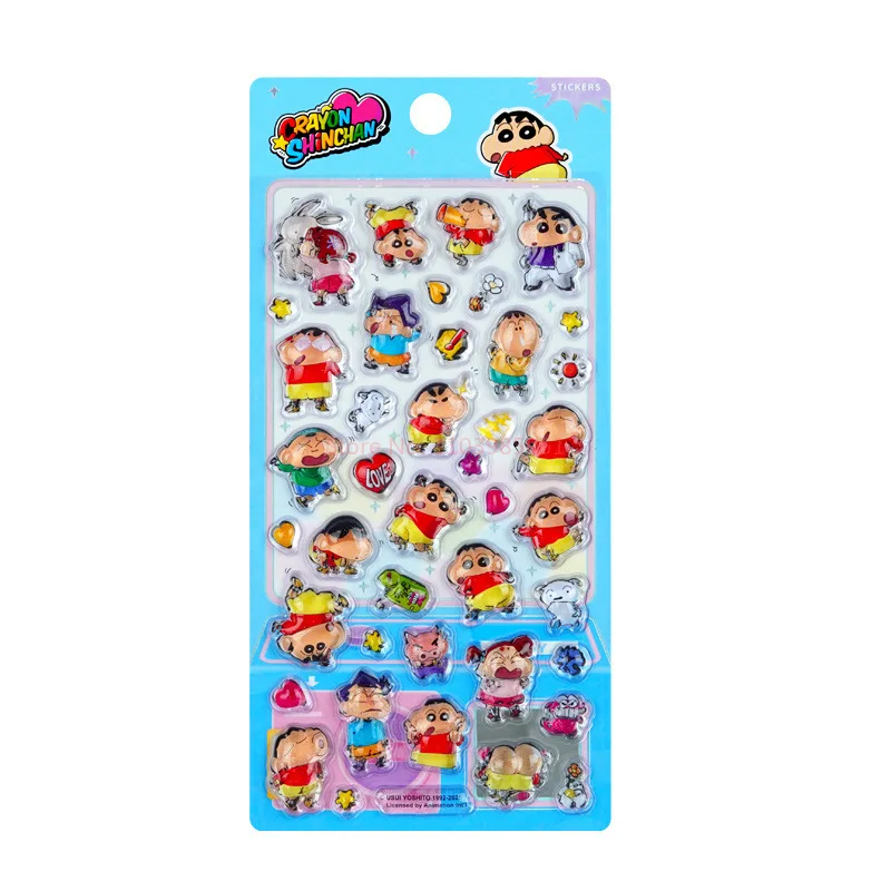 2026*Kawaii Crayon Shin-Chan Kristall 3d Geprägte Aufkleber Nette Diy Telefon Fall Wasser Tasse Dekorative Aufkleber Student brieftasche Aufkleber