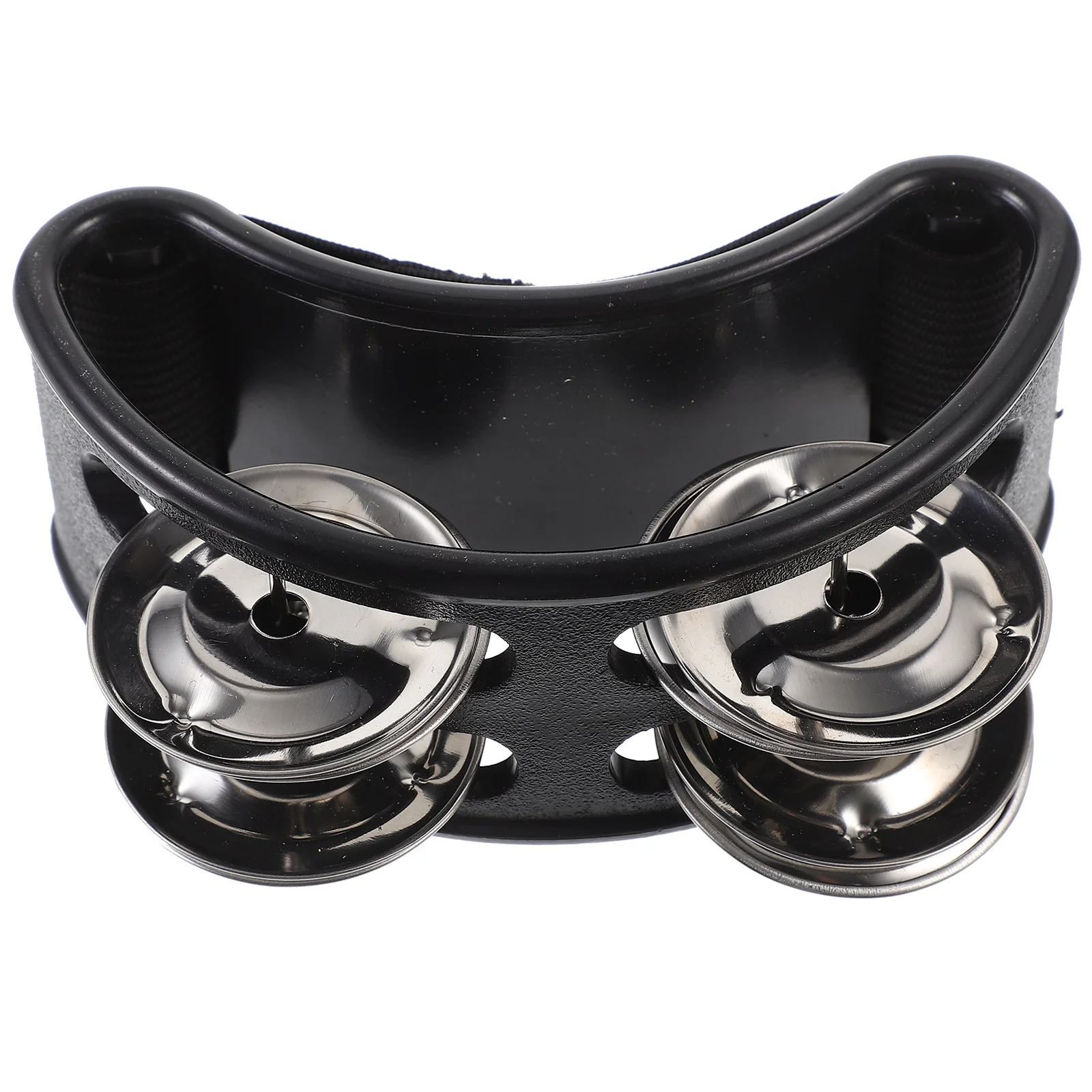 

Foot Percussion Jingle Bells Christmas Musical Instrument Black Tambourine