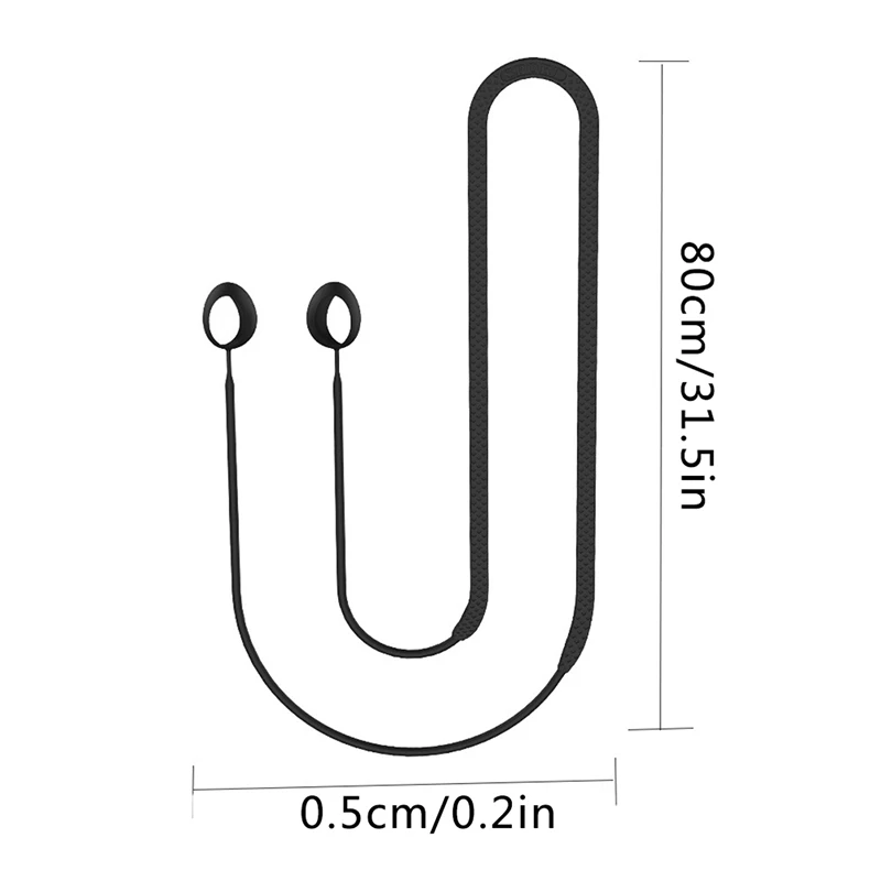 Headphone Holder Rope Cable Headset Neck String Silicone Headphone Anti-lost Rope Strap for Galaxy Buds 2 Wireless Earphones