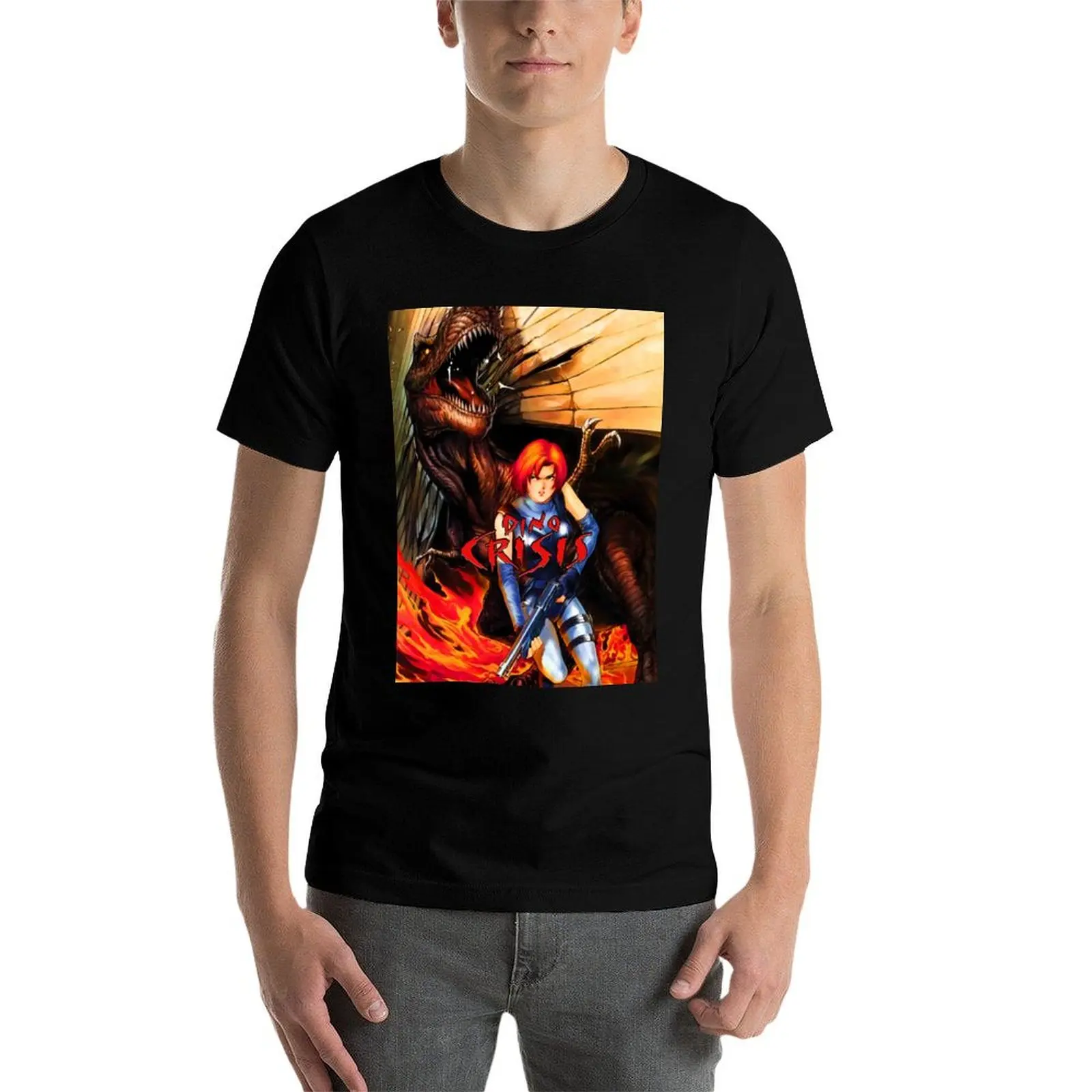 دينو أزمة الفني جديد X-6 تي شيرت تي شيرت القطن 100% الأساسية تي شيرت تي شيرت الرجال 100% القطن الفاخرة العلامة التجارية تي شيرت