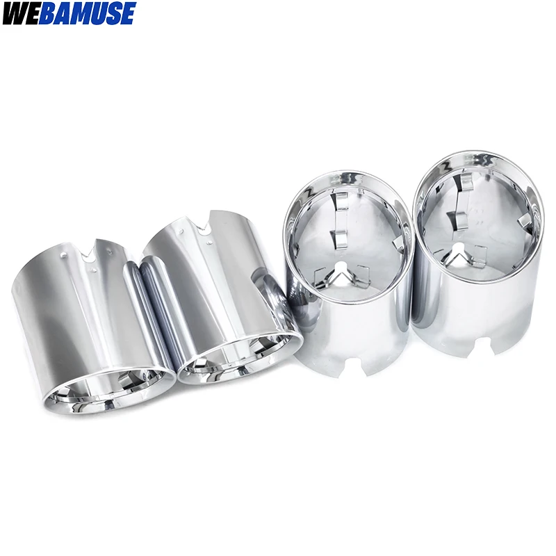 4 Teile/los Edelstahl Auspuff Spitze für BMW G80 G81 G82 G83 G87 M2 M3 M4 Auspuff Spitze Schalldämpfer Spitze Endrohr Spitze Ersatz