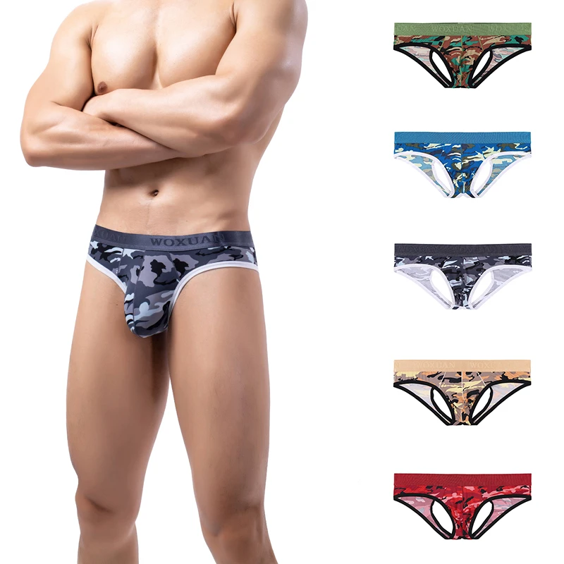 Camouflage Sexy Men Underwear Jockstrap Bikini G-strings Men Thongs Backless Briefs U Pouch Underpants