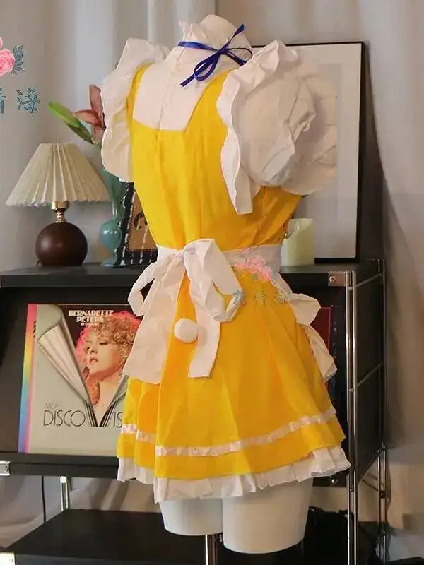 เซ็กซี่คอสเพลย์แม่บ้านน่ารัก Pure Desire สไตล์ Lolita ชุดแม่บ้านชุดและตารางพิมพ์ผ้ากันเปื้อนในรูปร่างลูกแมว Charming ZQO6