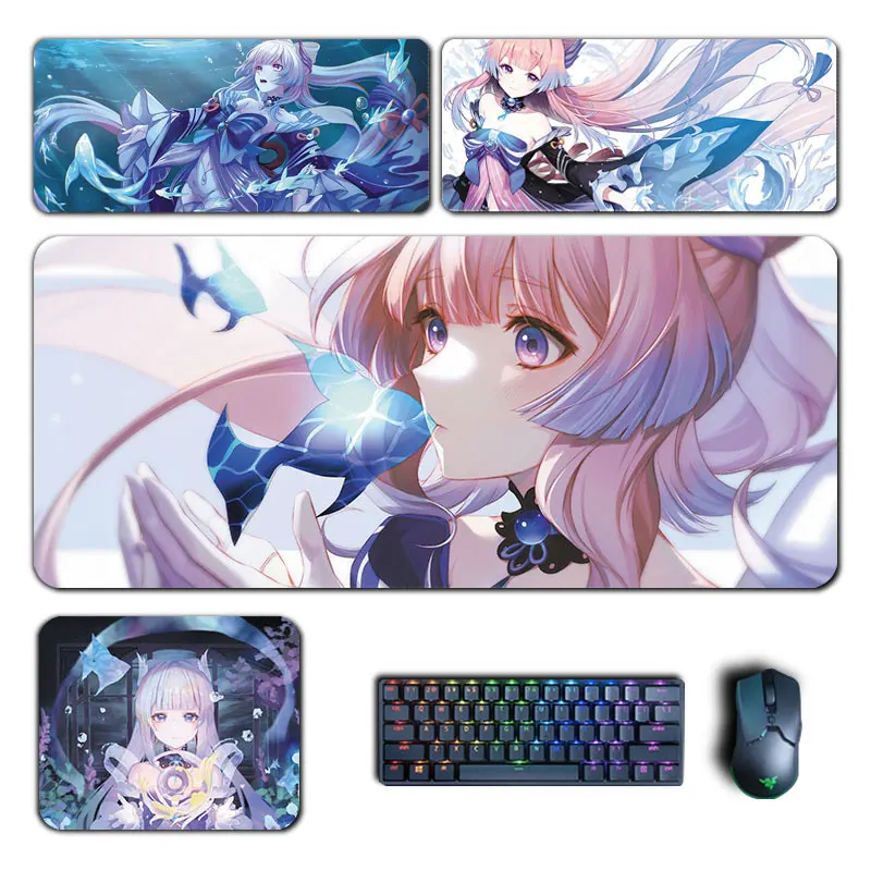 Sangonomiya Kokomi Mouse Pad Genshin Impact Mousepad Genshin Kokomi Keyboard Padding Computer Pad PC Gaming Accessories Desk Mat