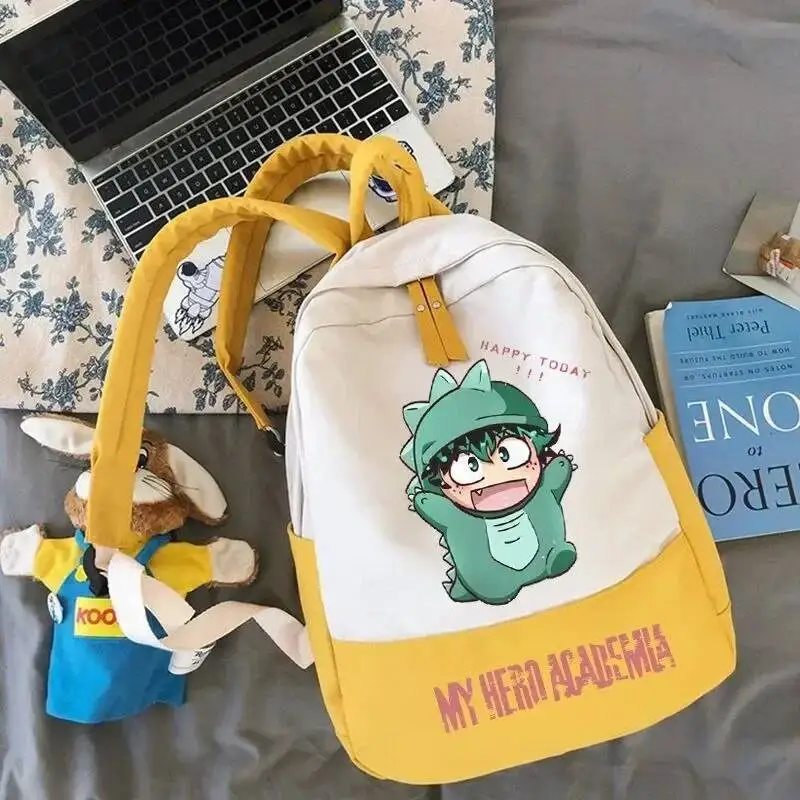 

Anime Game Navy Blue Blue Green Pink Yellow My Hero Academia Student Teens School Bags Backpacks