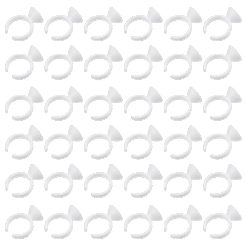 

200Pcs Tiny Lightweight Ring Cups for Eyelash Extensions Prevent Glue Solidifying Professional Home Use Plastic Rings