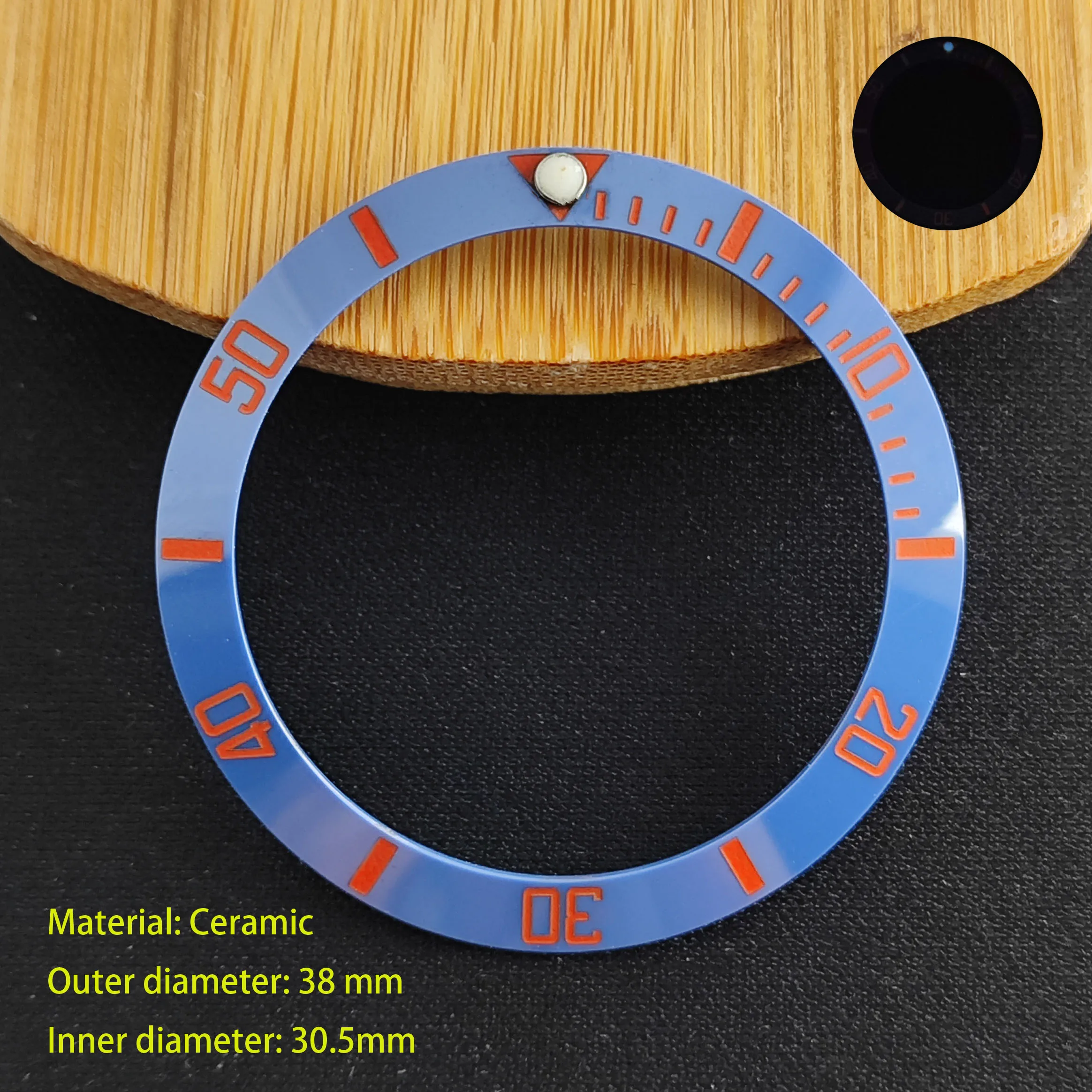 38mm luminous bezel is suitable for High Quality ceramic inserts with an inner diameter of 31.5mm in 40mm case accessories