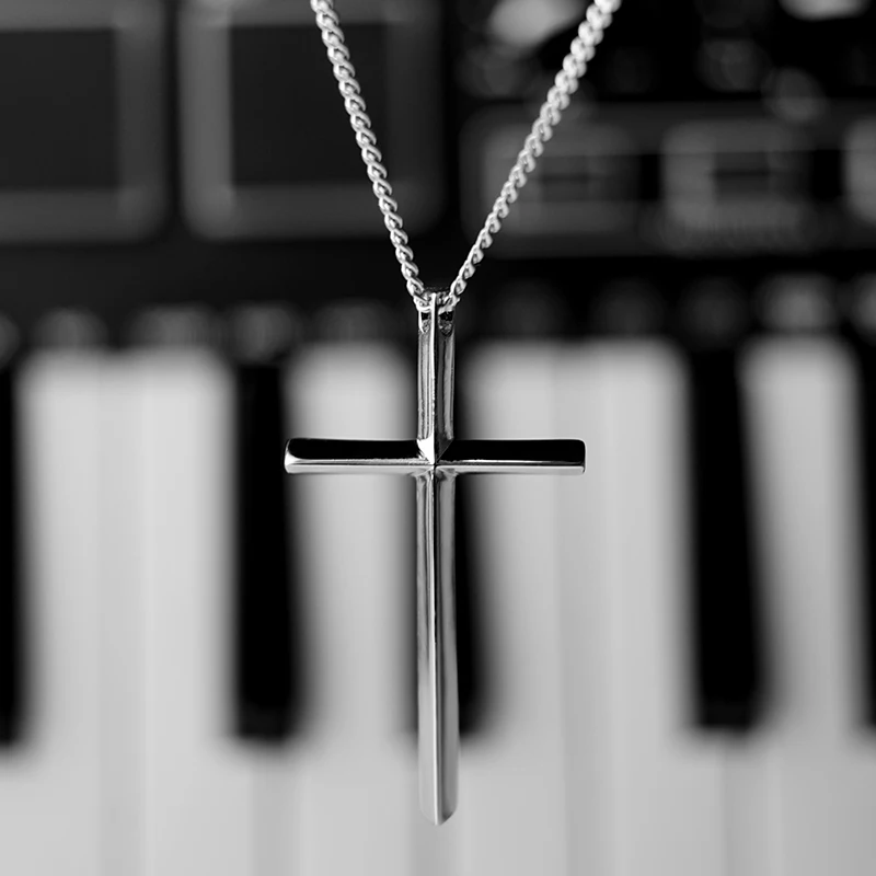 yyhcDARK ANTHEM accent, cross sterling silver necklace men's and women's gender-neutral light luxury couples give boys gifts