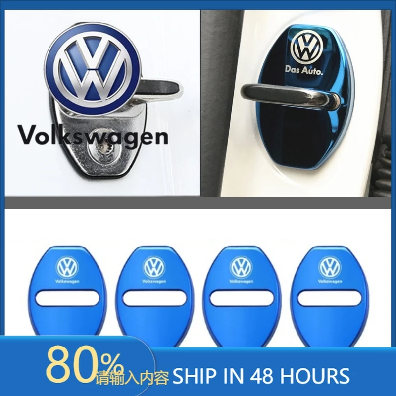 

Горячие солнцезащитные козырьки Volkswagen Golf 4 5 6 7 MK7 GTI Защитная крышка дверного замка Металлическая наклейка с 3D логотипом для Jetta Polo Caddy Bora Beetle