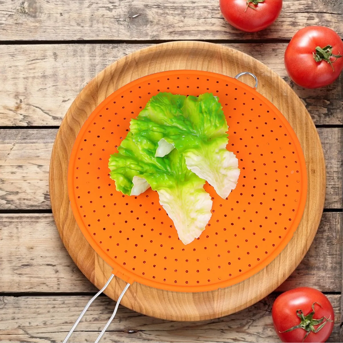 Silicone Oil Strainer Mesh Heavy Silicon Material Large Splatter Screen Anti Spill Lid Cover Kitchen Cooking Tool Random Color