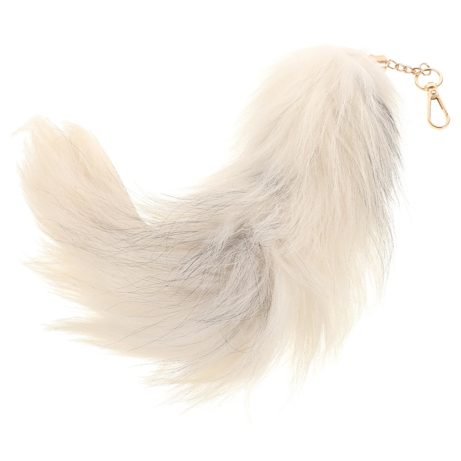 Chaveiro de cauda de animal, pingente de imitação de cauda longa e macia, decoração suspensa para chaves de bolsa, pingente de espelho de carro