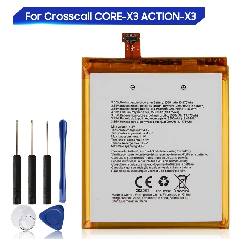 

Сменный аккумулятор для Crosscall Trekker X3 Crosscall CORE-X3 ACTION-X3, высококачественные аккумуляторные батареи 3500 мАч