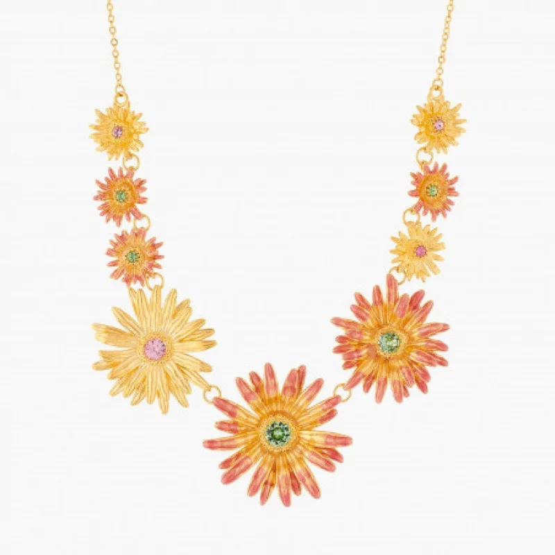 

New Style Spring Summer Drip Oil Daisy Flowers Tassels Stud Earrings Necklace Bracelet Ins Style Enamel Glaze Brooch for Women