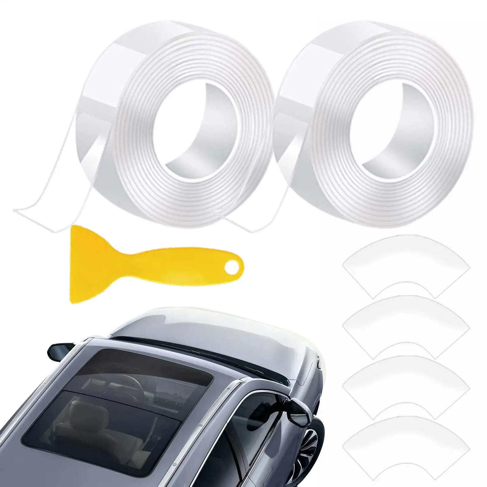 

Car Sunroof Sealing Tape Automotive Sunroof Weatherstrip Tape Weather-Resistant Automotive Repair Strip For Cold Weather Winter