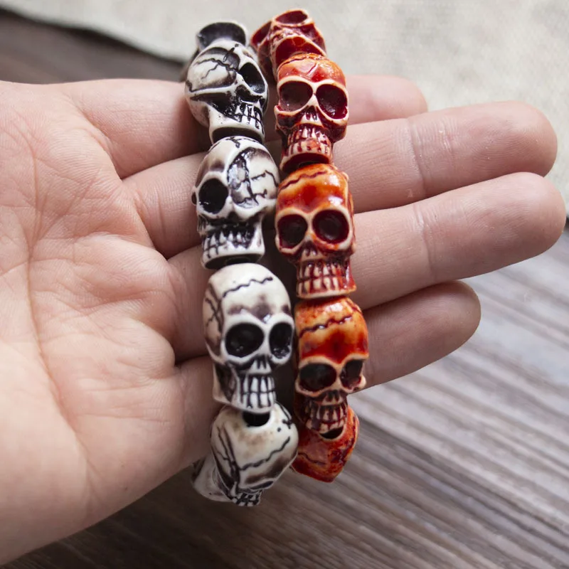 Personalized Skull Bracelet Hand Rock Yupi Style Scenic Spot Ornament Live Broadcast Supply Wholesale