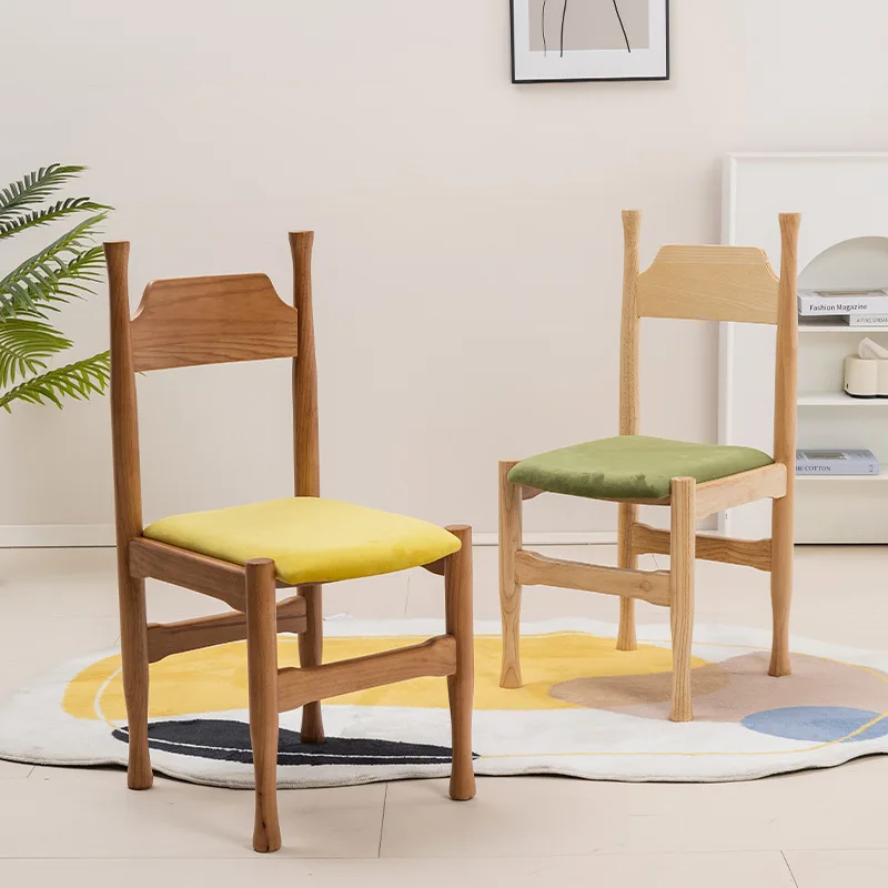 

Joylive Solid Wood Dining Chairs With Soft-padded Backrests High-end Nordic Vintage Chairs Dining Tables And Chairs