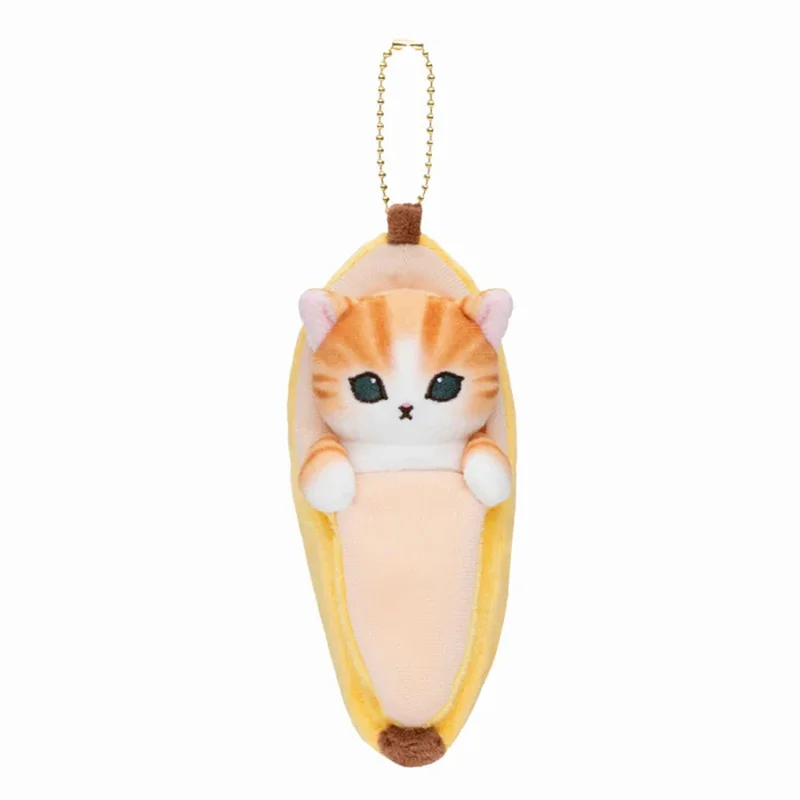 kawaii Shark Cat Fruit Series Plush Toy Pendant Cute Cartoon Soft Filled Doll Keychain Bag Accessories Keyring Kids Gift