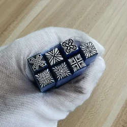 8mm Square Vintage Pattern Metal Stamping Punch Jewelry Punching Tool Steel Stamper Silver Bracelet Leather Custom Logo Press