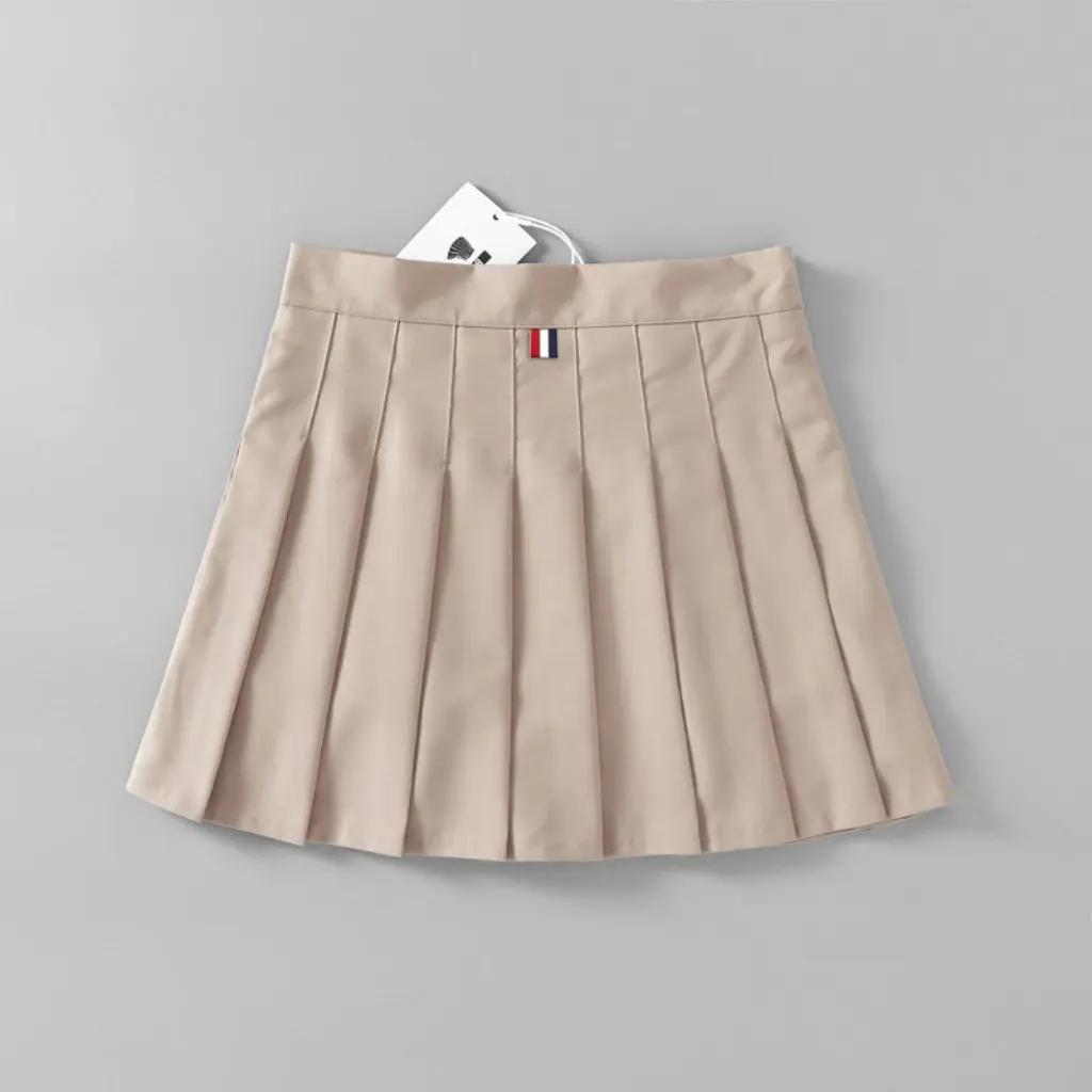 

TB High Waist Pleated Skirt Women's Spring Summer Casual A-Line College Style Sports Skirt for Women