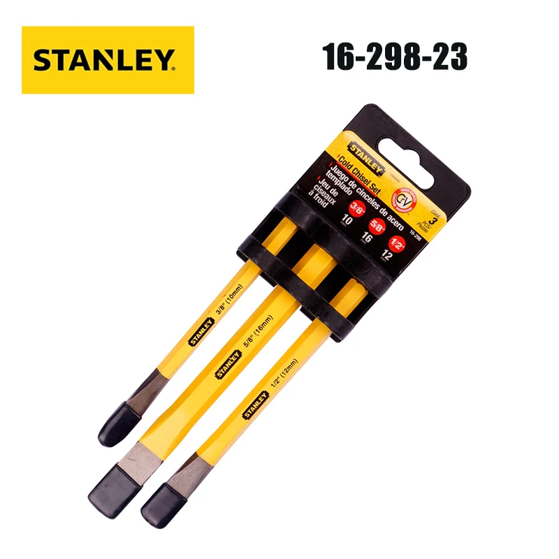 

Stanley 16-298-23 Multifunctional Flat Head Chisel, Stone Flat Head Chisel, Chopping 3pcs