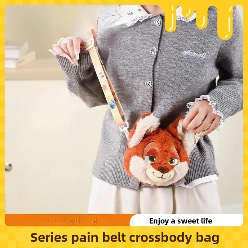 

Soft Plush Skin-Friendly Material Cartoon Ita Strap Decoration Adjustable Strap Kids Daily Versatile Judy Nick Crossbody Bag new