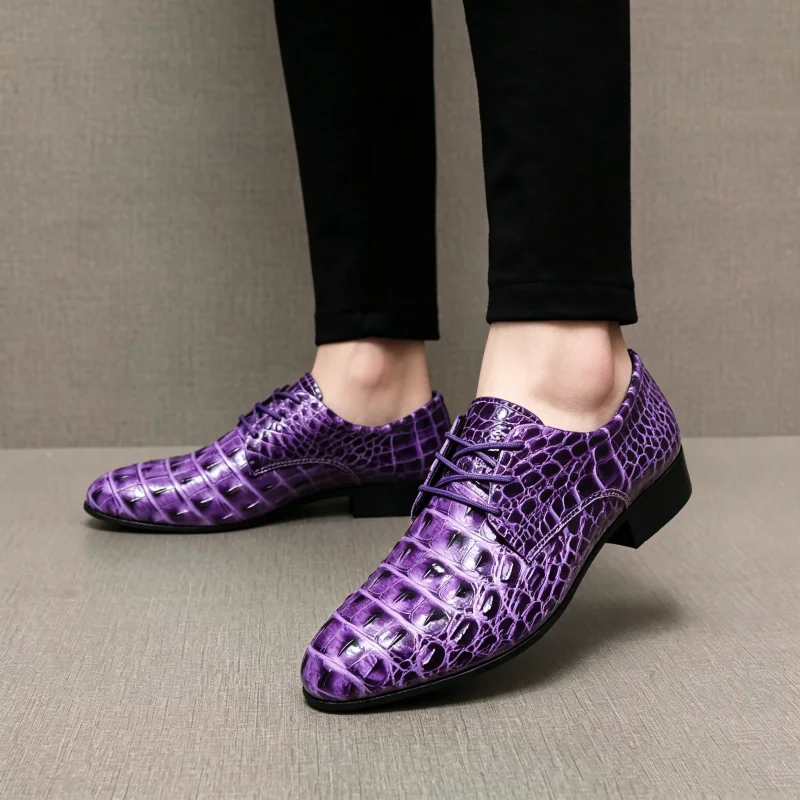 Erkek Siyah Timsah Desenli Oxf - Mens Formal Look incelemesi ve fiyatı