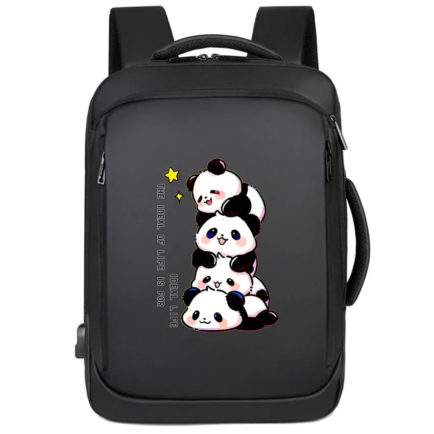 

Водонепроницаемый деловой рюкзак для ноутбука для мальчиков и девочек, крутой мультяшный милый сокровище с пандой и милым принтом, женский и мужской рюкзак унисекс, сумка