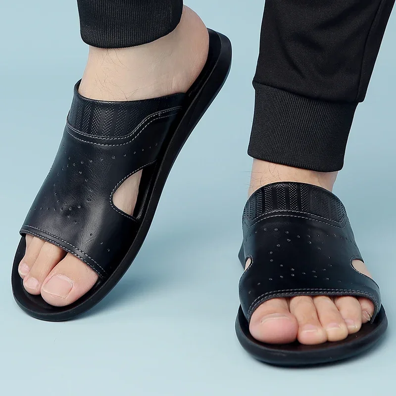 Summer Unisex Flat Slippers Casual All Match Anti Slip Sole Comfortable Daily Home Outdoor Student Walking Footwear