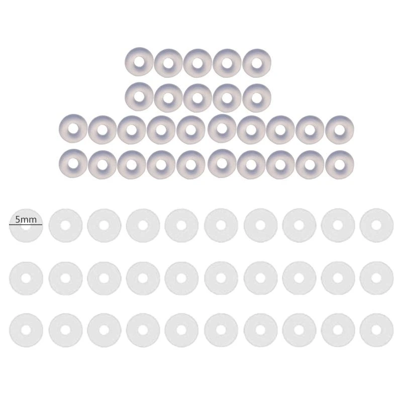 Y5GC 60x Plastic Earring Back Stopper Clear Silicone Earrings Back for Piercing Bump