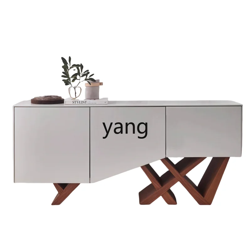 CX modern simple paint dining side cabinet creative art tea cabinet solid wood porch wine cabinet