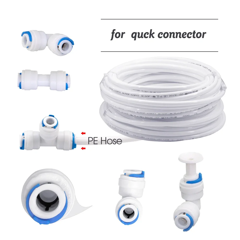 Garten 1/4 Zoll und 3/8 Zoll Weißes PE-Rohr für Aquarium-Tropfbewässerung, Lebensmittelqualität Wasserreiniger-Rohr, Umkehrosmose-Wasserschlauch – Detail 2