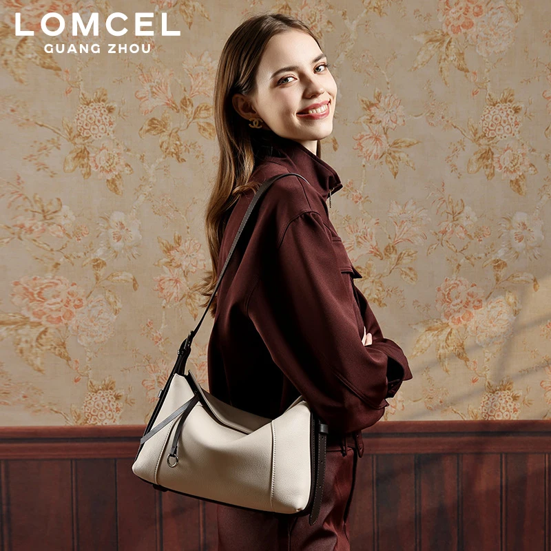 LOMCEL 237 Leather women's bag - Spring/Summer new design women's small Korean exclusive shoulder bag, fashionable crossbody bag
