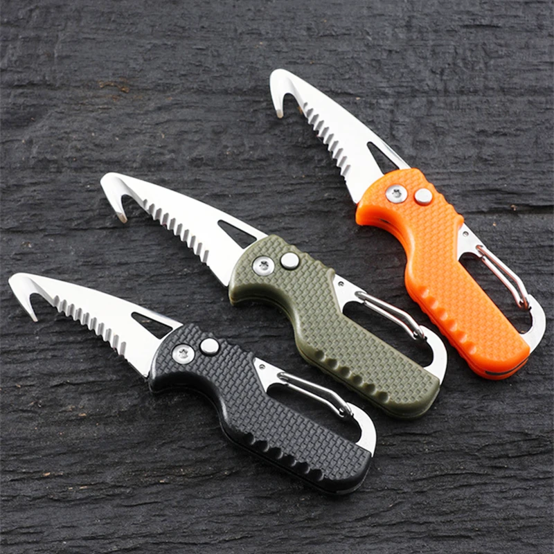 Outdoor Multifunctional Portable Knife Foldable Emergency Survival Tool Knife Mini Paratrooper Hook For Fishing Camping