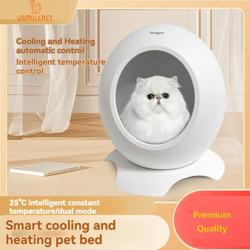 New Release Indoor Luxury Intelligent Thermostatic Pet Kennel Luxury Silent Constant Temperature Heating Cat Bed for All Seasons