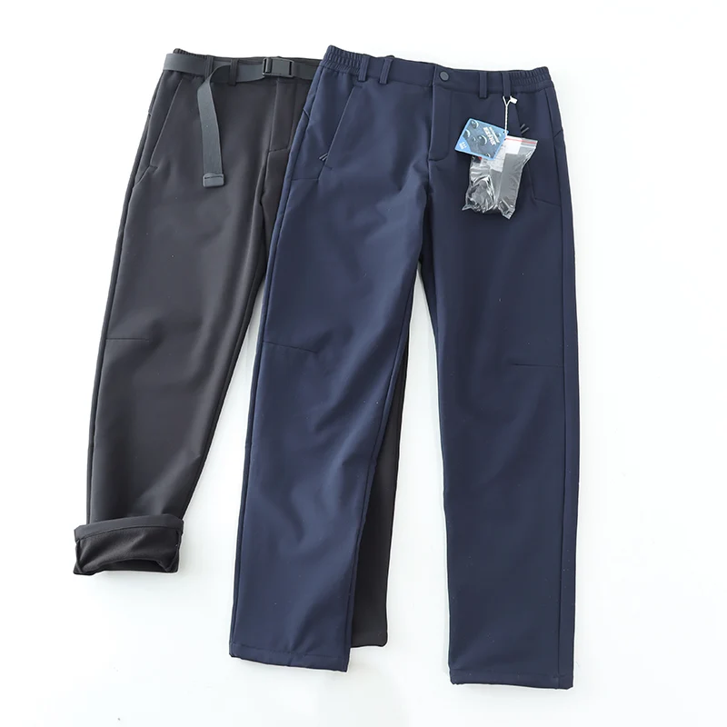 

Homes Outdoor Thiened Fce Windproof Men's Casual Pants Autumn Winter Faionable Straight Leg Long Trousers Polyester Sp...