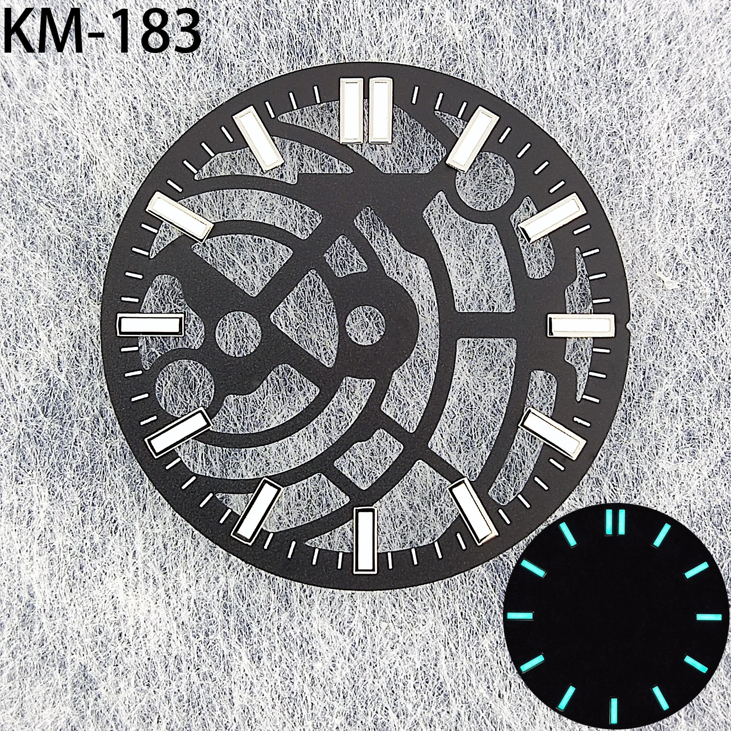 Hollow Series Dial 28.5mm Super Luminous Watch Dial Fit NH70 NH70A Automatic Movement Watch Accessories Custom logo