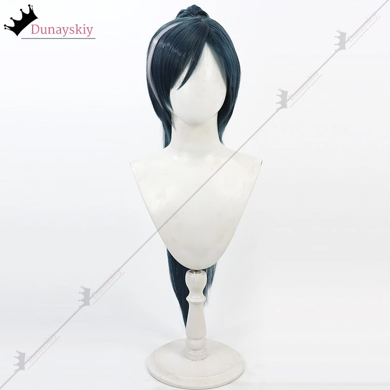 Genshin Impact Kaeya Cosplay Wig High Ponytail Heat Resistant Synthetic Hair Halloween Party Role Play + Free Wig Cap