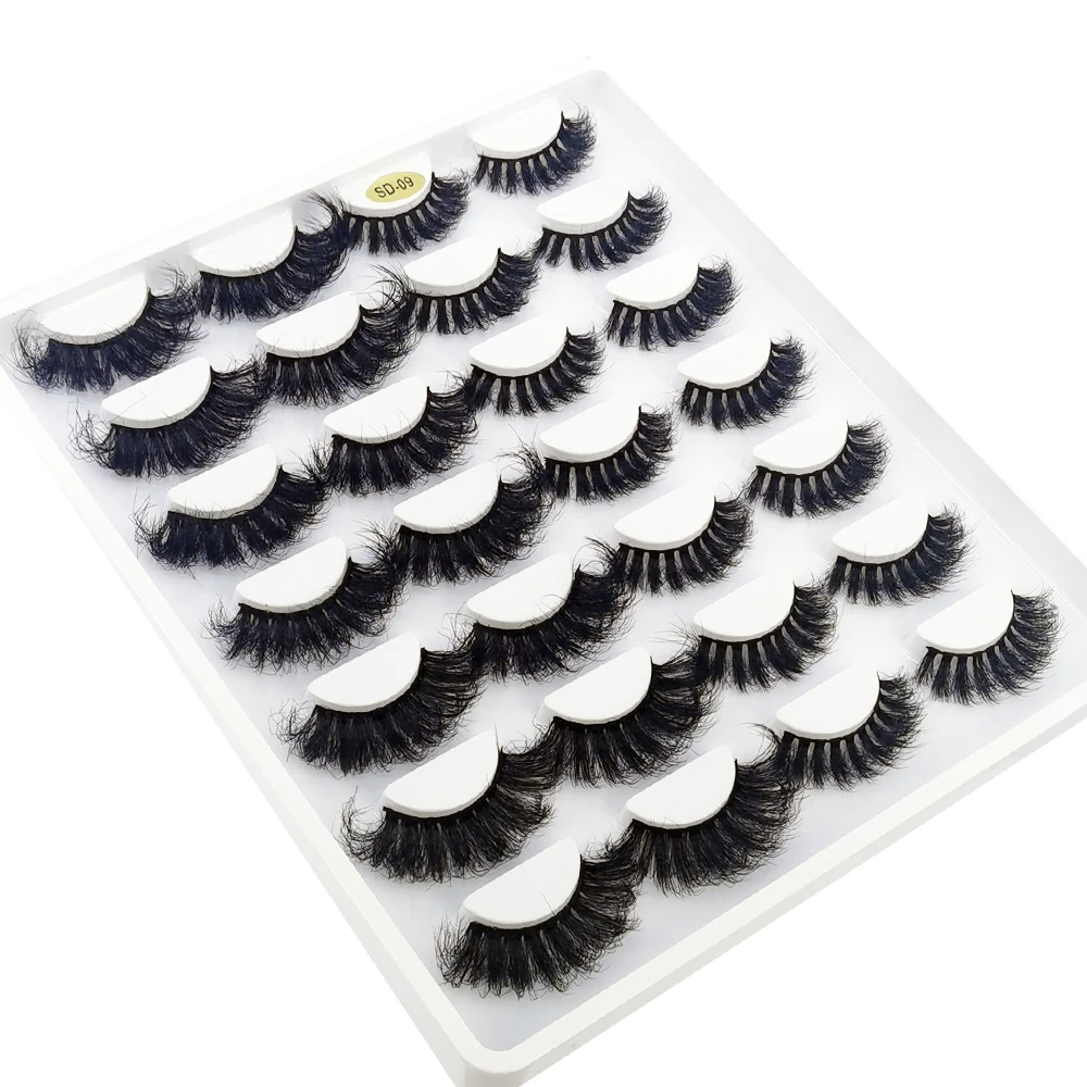HBZGTLAD 14 Paar Wimpern 25mm Kunstnerz-Wimpern Langanhaltende Flauschige Nerzwimpern Dramatische Volumen-Wimpernverlängerung Dick Lang – Detail 24