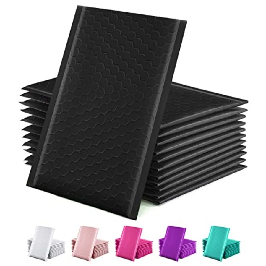 

Bubble Mailers 6x10 Inch 100 Pack Black Bubble Mailer Usable Size 6x9" Envelopes Small Packaging Mailing Envelope Bags Shipping