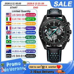 PAGANI DESIGN Moon Watch for Man Fashion Quartz Watch Waterproof Skeleton Sport Chronograph AR Sapphire Glass 1779 Reloj hombre