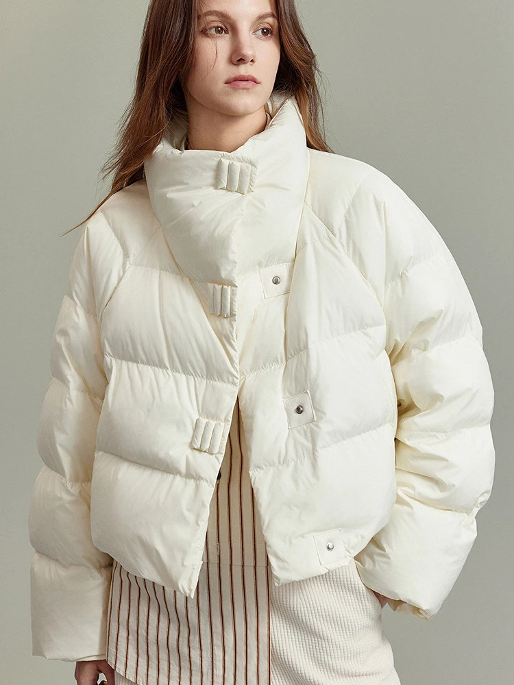 New Winter Parkas Down Jackets Women Fashion Turn Down Collar Single Buttons Short Jackets Thick Warm Female Casual Jackets Coat