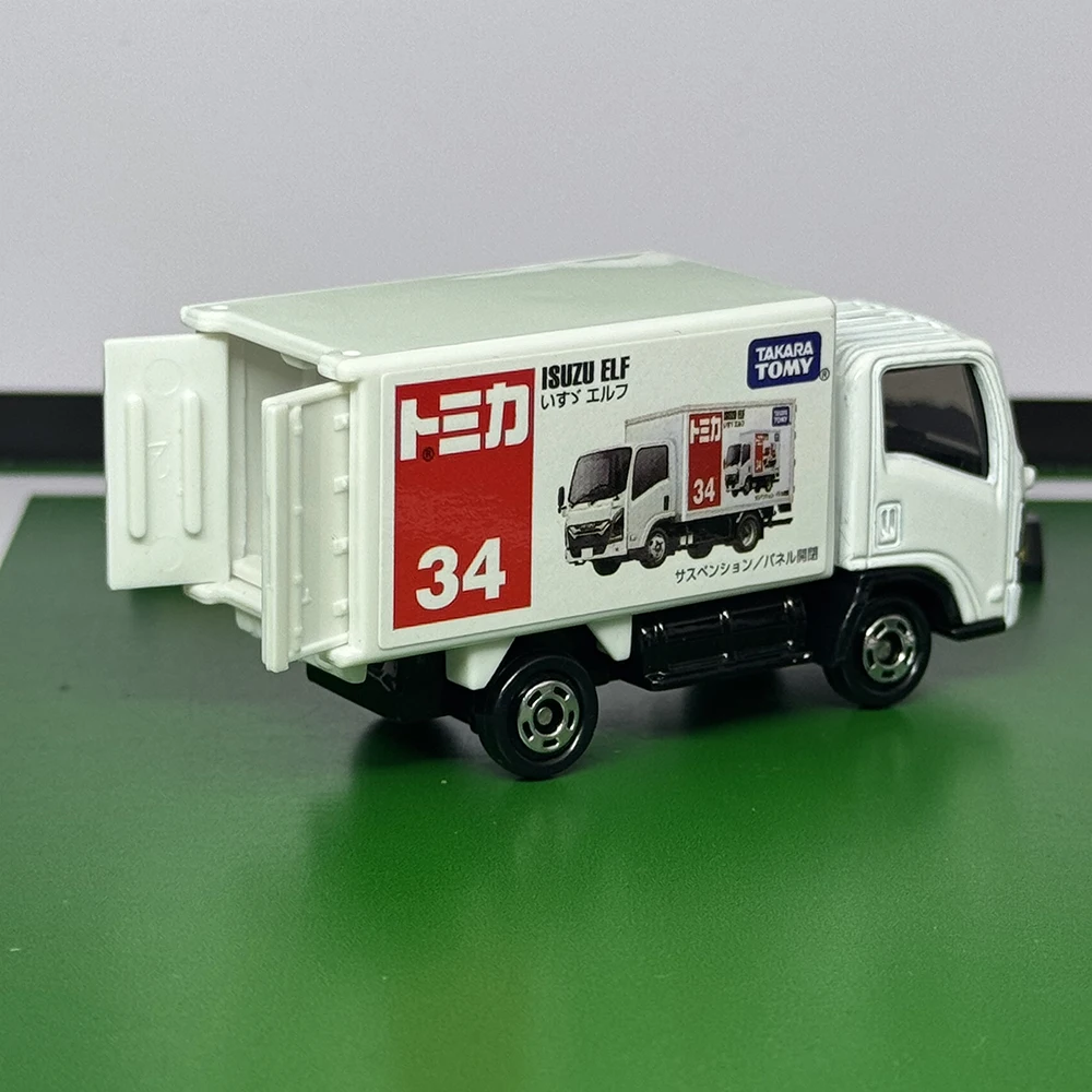 Takara Tomy Tomica No.34 Isuzu Elf fundición a presión aleación estática coche modo colección exhibición niño juguete para regalo