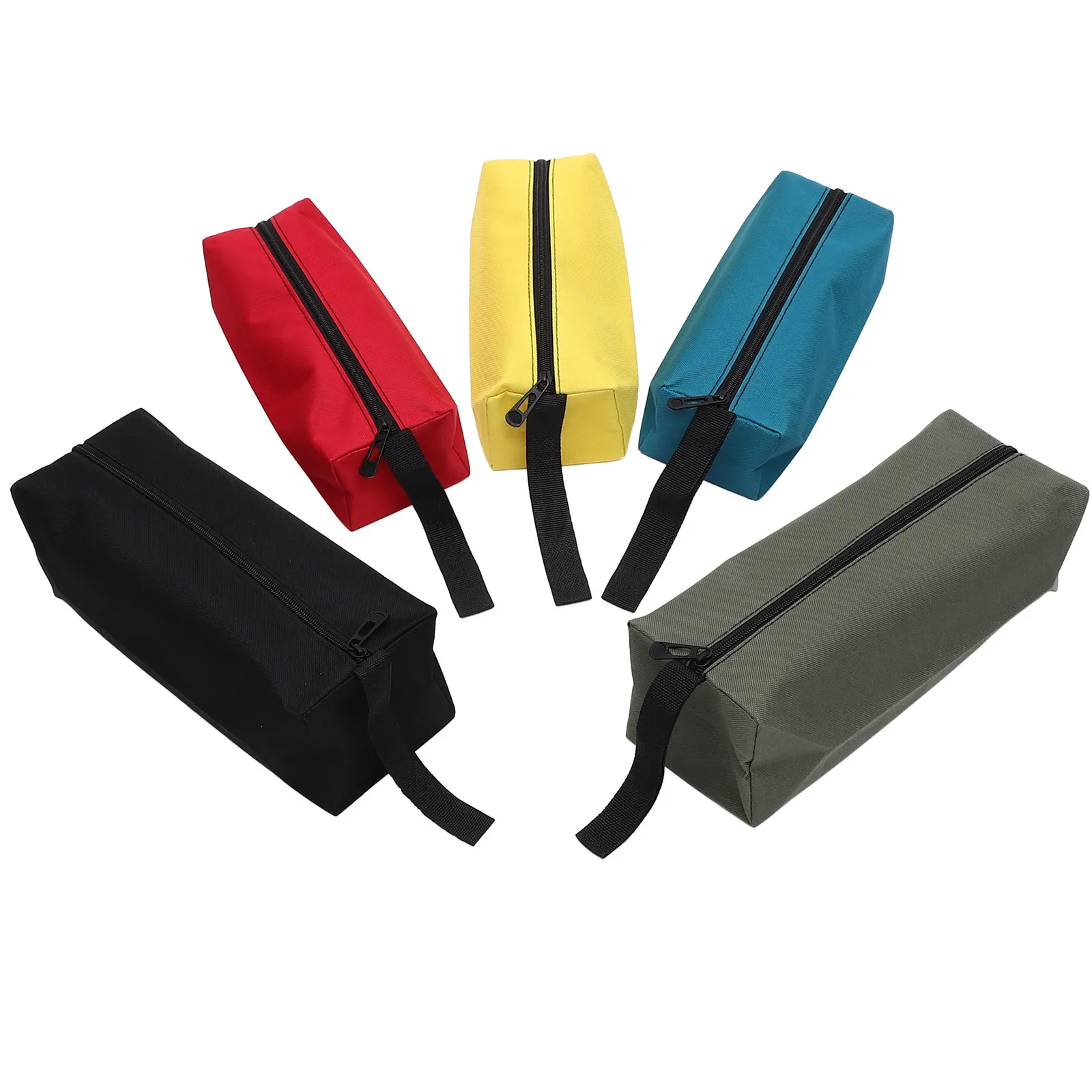 5 قطع من حقيبة الأدوات المقاومة للماء، منظم قماش أكسفورد، أكياس بسحاب للحرف اليدوية، حقيبة أدوات صغيرة شديدة التحمل