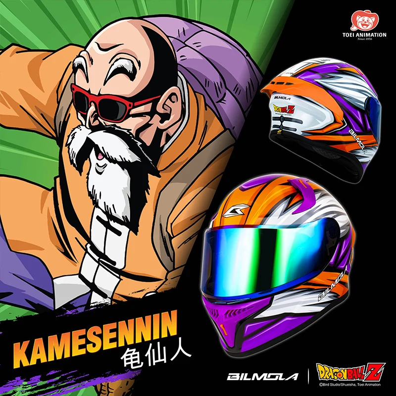 dbz motorcycle helmet Dragon Ball Goku Vegeta Buu Turtle Sandal Safety Helmet Full Face Motorcycle  Helmet Model Collectible Anime Derivative Toy Gifts