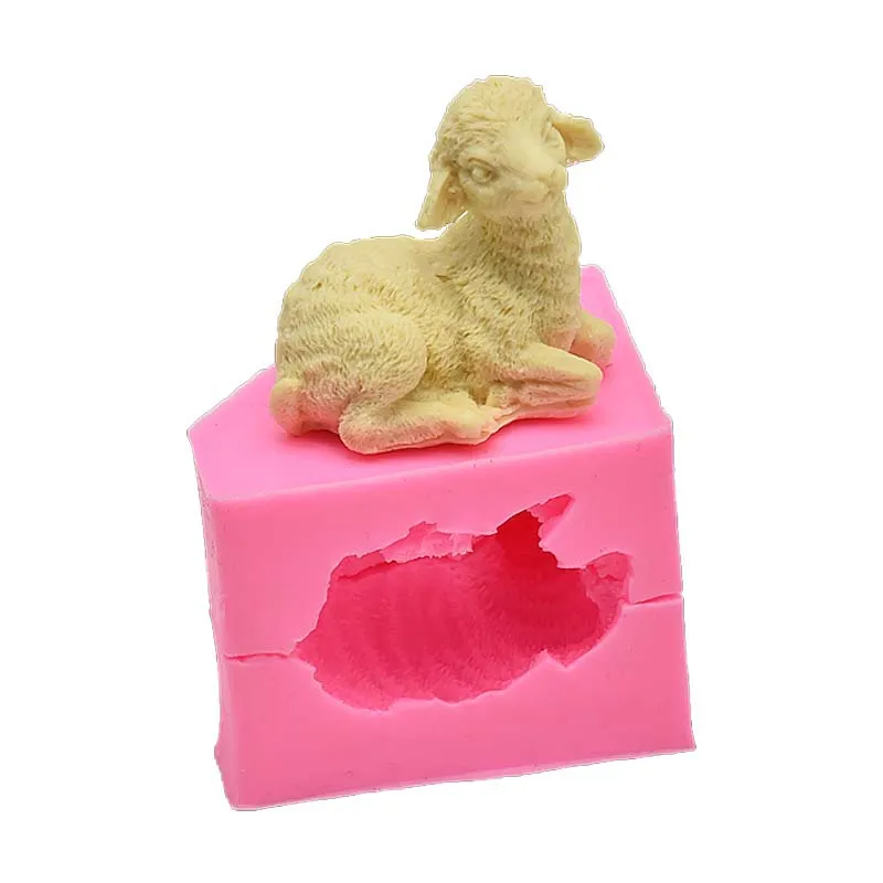 3D Sheep Silicone Soap Mold Candle Polymer Clay Molds Fondant Cake Decorarting Tools DIY Baking Candy Chocolate Gumpaste Mould