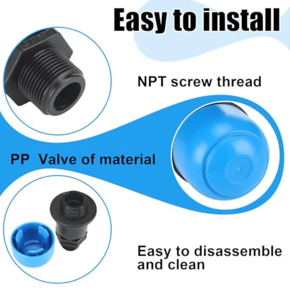 Set of 2 Vacuum Release Valves for Irrigation Systems with External Thread for Easy Connection and Automatic Air Management