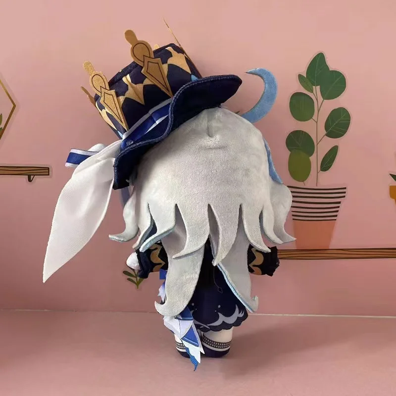 Anime Focalors Cosplay Plush Doll Toy 20cm Genshin Impact Character Cute Soft Stuffed Pillow Christmas Halloween Gift