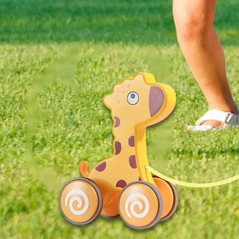 Juguetes interactivos de animales divertidos para niños de 1 año, juguete educativo para caminar y balancear con ruedas de goma